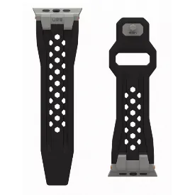 Ремешок Urban Armor Gear (UAG) Monarch для Apple Watch 49/45/44/42 мм, Black/Titanium, черный/титановый